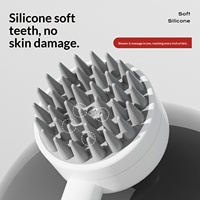 Brosse de bain et de massage pour animaux Find My Tail avec peigne - Matériau TPR, distributeur de liquide facile à utiliser pour chiens, chats et petits animaux