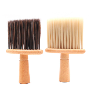 Brosse <span class=keywords><strong>de</strong></span> salon <span class=keywords><strong>de</strong></span> coiffure en Nylon, grande Fiber douce, <span class=keywords><strong>de</strong></span> haute qualité, en <span class=keywords><strong>bois</strong></span> massif, pour barbier, cosmétique, pour le cou, nouveauté - Product Image 5