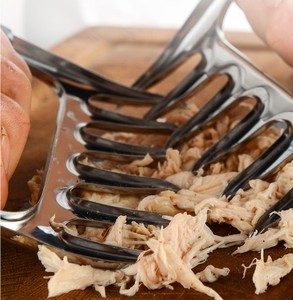 Nouvelle conception de séparateur de viande en acier inoxydable, fourchette à dinde, séparateur de viande de porc, de bœuf et de poulet, griffes à viande pour <span class=keywords><strong>barbecue</strong></span> en plein air, vente chaude sur <span class=keywords><strong>Amazon</strong></span> - Product Image 5