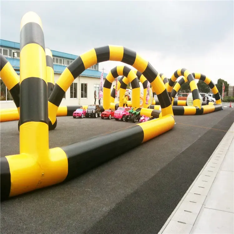 Trò Chơi Ngoài Trời Đồ Chơi Go Kart Racing Inflatable Race Zorb Bóng/Mini Car Racing Theo Dõi Để Bán