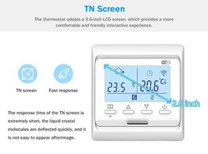 E51W <span class=keywords><strong>Thermostat</strong></span> de <span class=keywords><strong>chauffage</strong></span> électrique programmable hebdomadaire <span class=keywords><strong>Thermostat</strong></span> de <span class=keywords><strong>chauffage</strong></span> WiFi intelligent - Product Image 4
