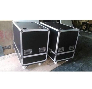 Professional Grade Plywood Flight Case with 4 Swivel Wheels and <b>Large</b> Handles for Mixer and Audio Equipment Protection - Product Image 1