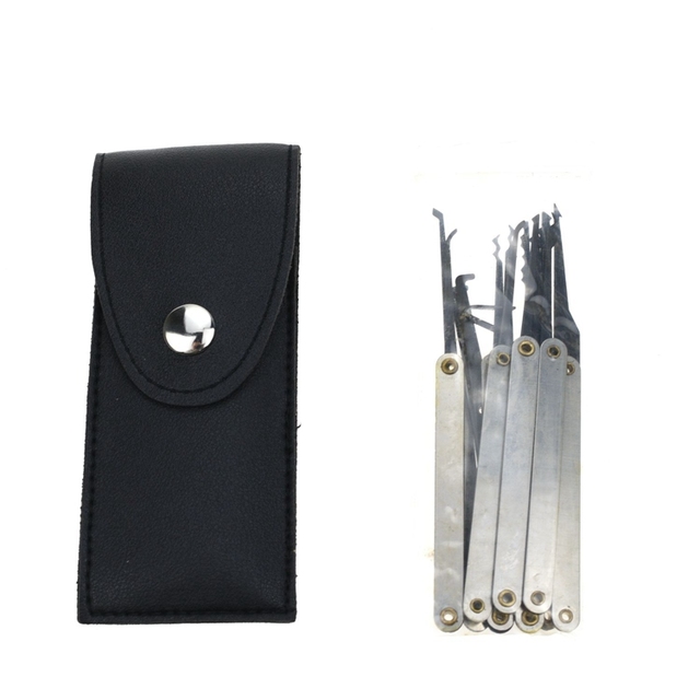 YH9232 Transparent Padlock Practice Series 12pcs Locksmith Tools with Key Unlock Way Lock Pin Set