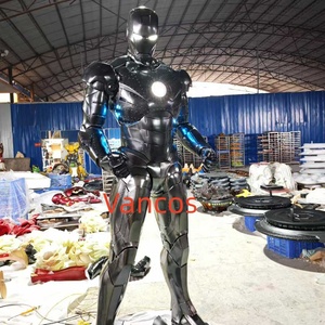 Statue d'araignée en fer grandeur nature de 1,9 m, figurine Spider-Man <span class=keywords><strong>Avengers</strong></span>, sculpture en résine avec yeux LED pour salle de <span class=keywords><strong>jeux</strong></span>, man cave, objet de collection - Product Image 6