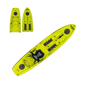 2 sections 1 pagayeur Solo Kayak <span class=keywords><strong>de</strong></span> pêche simple 10ft New Design Kayak/canoë <span class=keywords><strong>De</strong></span> Pesca Con Good Price HDPE - Product Image 6