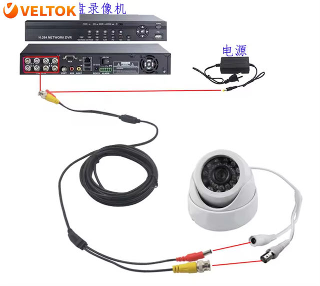 Wholesale 20m Cctv Coaxial Bnc+dc Power Cable Other Camera Accessories for Analog Cameras