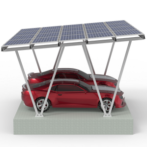 10KW năng lượng mặt trời xe bãi đậu xe đổ khung nhôm không thấm nước cấu trúc năng lượng mặt trời xe carport hỗ trợ với bảng điều khiển năng lượng mặt trời carport hệ thống - Product Image 1