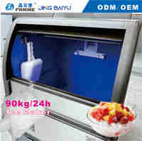 Machine à glace en flocons refroidie par air 60kg 90kg, vente en gros, certifiée CE CB ISO, fournisseur professionnel de machines à glace granulaire