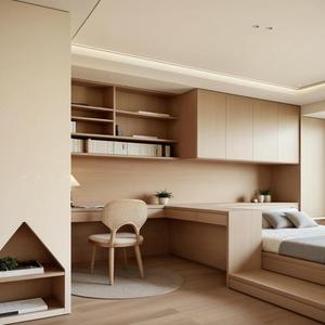 Muebles de Lujo Ligero Personalizados: Armario Tatami Completo con Estantería Integrada y Rincón de Descanso junto a la Ventana para Hogares Urbanos Modernos - Product Image 1