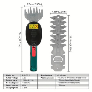 POSENPRO Cisaille électrique sans fil pour l'entretien des pelouses, <span class=keywords><strong>mini</strong></span>-tondeuse à <span class=keywords><strong>haies</strong></span>, outils de jardin - Product Image 2