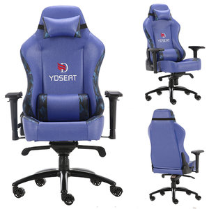 <span class=keywords><strong>Chaise</strong></span> de jeu ergonomique avec accoudoirs 4D, couleur bleue, pour poste de travail et laboratoire informatique, nouveau design, avec roulettes - Product Image 1
