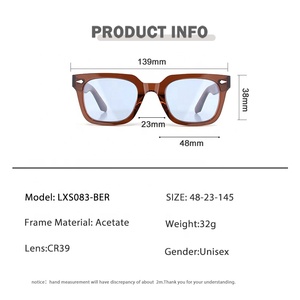 Nhà Sản Xuất Chất Lượng Cao Cổ Điển Retro Vuông Kẹo Kính Mát Cổ Điển Retro Pola Phân Cực Nhiệm Vụ Nặng Nề Dày Acetate Kính Mát - Product Image 2