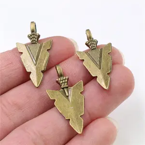 8pcs 28x15mm Charms Pendant Indian Arrowhead Fagger Antique Bronze DIY Jewelry Making Findings for Necklace Bracelet