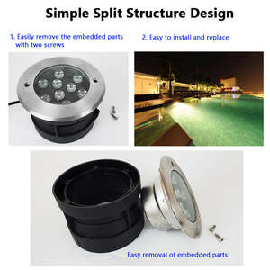 Lampe LED encastrée 3W étanche IP67 pour allée <span class=keywords><strong>de</strong></span> jardin, extérieur, sol, 24V - Product Image 3