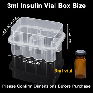 Caja de Almacenamiento de Plástico Transparente para Viales de 2x3ml, para Estuches de Almacenamiento de 3ml, Venta al Por Mayor - Product Image 2