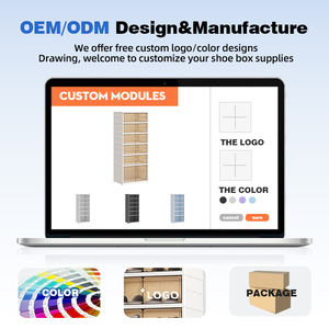 منظم أحذية قابل للطي من وانو بـ 9 طبقات، سهل التركيب، خزانة أحذية بلاستيكية من قطعة واحدة، منظم أحذية بلاستيكي بشعار مخصص - Product Image 6