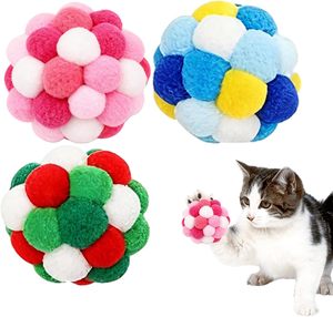 Prix de gros d'usine avec des clochettes qui sonnent, sept balles en peluche colorées, jouet interactif pour chien et chat, jouets pour animaux de compagnie faits à la main - Product Image 2