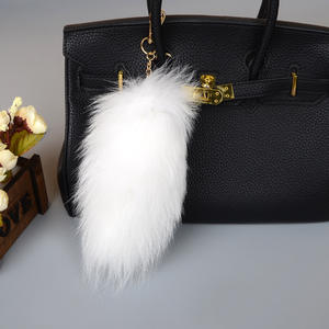 หางจิ้งจอกแท้35-45ซม. หางจิ้งจอกหางฟูสำหรับตกแต่ง - Product Image 4