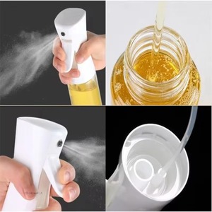 Bouteille pulvérisatrice haute pression en plastique 200ml 300ml 500ml, pulvérisateur à pompe, récipient cylindrique pour huile de cuisson et vinaigre de cuisine - Product Image 6