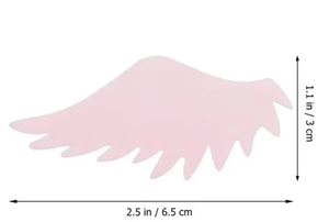 24 paires d'ailes d'ange en papier comestible rose, papier gaufré comestible, ailes comestibles pour la décoration de gâteaux de baby shower, d'anniversaire et de baptême - Product Image 6