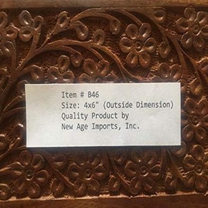 กล่องไม้แกะสลักลายดอกไม้ ทำด้วยมือ เหมาะสำหรับเก็บเครื่องประดับ ของมีค่าขนาดเล็ก กล่องไม้ฝาพับ กล่องของขวัญไม้ - Product Image 3