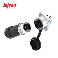 Connecteur étanche 50A 300V 3 broches MJ24 à verrouillage rapide IP67, type assemblé pour système de contrôle d'affichage LED, certifié TUV CE