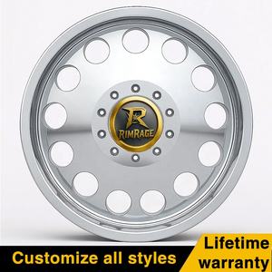 Ruedas de agujero grande pulidas de espejo forjado RimRage, estilo camioneta <span class=keywords><strong>todoterreno</strong></span>, para camiones <span class=keywords><strong>Ford</strong></span> F150 Ram Chevy y American 4x4 - Product Image 3