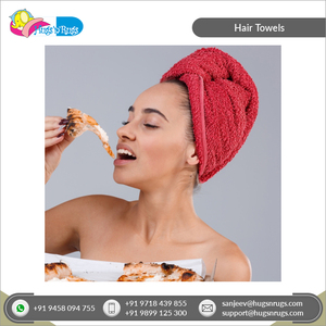 Quick Dry Soft Luxury Rectangle 100% Cotton <b>Hair</b> Wrap <b>Towels</b> for Women From Leading Manufacturer at Lowest Price - Product Image 4