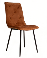 Chaise de salle à manger moderne, simple et confortable, rembourrée en velours, avec dossier, pour la maison, le bureau, l'hôtel, le centre commercial, la villa