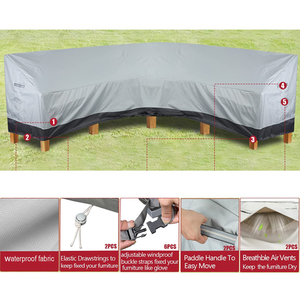 Couverture universelle de sofa en L <span class=keywords><strong>pour</strong></span> meubles de jardin de couleur personnalisée résistant à la pluie <span class=keywords><strong>pour</strong></span> meubles de jardin - Product Image 3