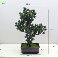 Künstlicher Topfbaum Bonsai-Pflanze Blumen Grünzeug für Garten-Ornamente Heim Tisch Büro Laden Dekoration