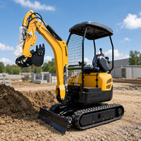 Mini-excavatrice SY18 de 1100 mm de largeur, excavatrice compacte à chenilles pour vergers, jardins, fermes et zones restreintes