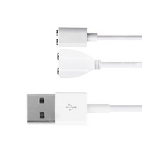 Adaptador de receptáculo tipo USB de 2 polos, Cable de carga, conector Pin Pogo magnético de PVC de 1M para impresora, escáner de código de barras para ordenador