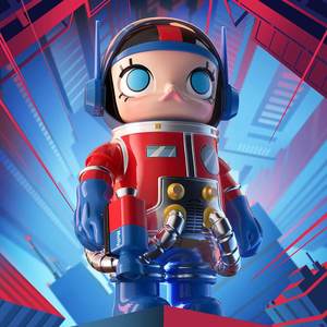 POPMART MEGA SPACE MOLLY 1000% Optimuss Prime Figurine d'action en PVC d'anime originale, peluche, échelle 1/12, décoration d'intérieur, boîte mystère - Product Image 1