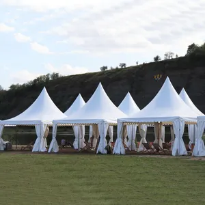 Accepter personnalisé blanc PVC Gazebos luxe en plein air événement exposition chapiteau pagode fête mariage Festival tente
