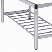 Table de massage esthétique de luxe portable avec dossier réglable, appui-tête détachable et structure en acier inoxydable pour les soins