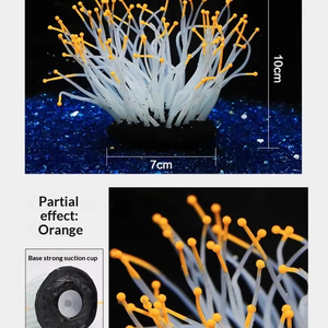 Plantes d'aquarium artificielles écologiques SUNSUN - Matériel en silicone, forme irrégulière réaliste, affondement rapide pour aquarium - Product Image 2