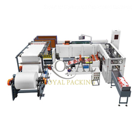 Ligne de traitement intégrée pour papier copie A4, déroulage de rouleaux jumbo, découpe transversale, emballage en carton, machines d'emballage