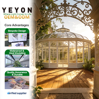 Yeyon 2026 OEM Véranda Modulaire Préfabriquée Autoportante en Verre Courbé Style Européen Durable pour Usage Résidentiel Extérieur