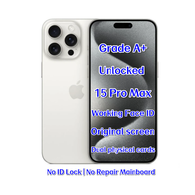 Wholesale Used for 15 Pro Max White Titanium 1TB High Quality Smartphone Global Version 5G Unlocked Bulk