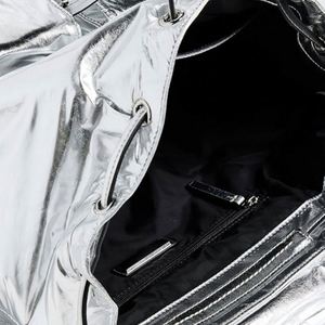 <b>Students</b> Schoolbags Letter Preppy Style Metallic Flap <b>Backpack</b> Custom Multiple Pockets Waterproof Daypack Travel Nylon Large - Product Image 5