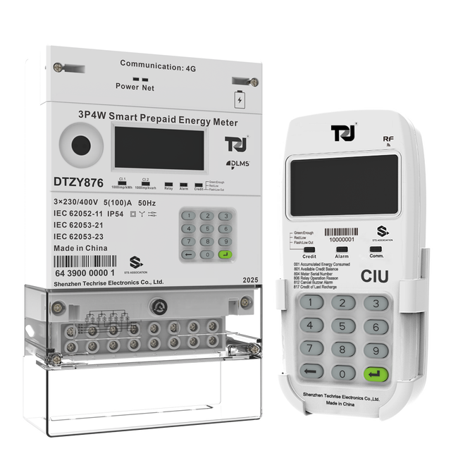 3P 4G SPLIT Prepaid Meter with RF CIU  Plug&Play Communication Module Replaceable Battery Kwh Meter Three Phase AMI Smart Meter