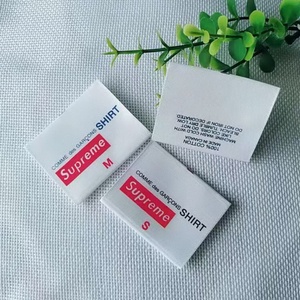 Étiquette tissée personnalisée en polyester et coton avec logo, à coudre sur les vêtements et les sacs, étiquettes principales lavables pour vêtements - Product Image 3