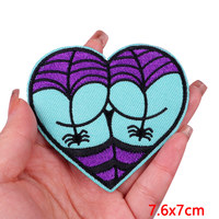 Patchs brodés à repasser pour vêtements Sexy Butt Punk patchs personnalisés en gros patch d'appliques de poker à faire soi-même prix direct d'usine