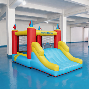 Casa de Brinco Inflable con Doble Certificación y Red de Seguridad, Casa de Brinco con Tobogán, <span class=keywords><strong>Castillo</strong></span> Inflable para Niños - Product Image 1