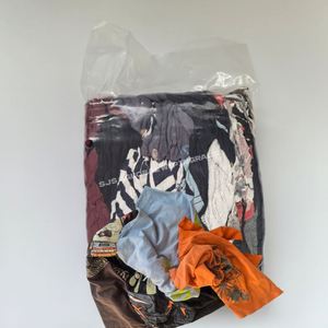 Trapos de Mecánico de Algodón Reciclado de Colores Mezclados 10KG, Trapos Industriales para Limpieza, Trapos de Camisetas de Colores, Ropa Usada - Product Image 1