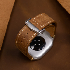 <span class=keywords><strong>Bracelet</strong></span> en <span class=keywords><strong>cuir</strong></span> à boucle déployante pour <span class=keywords><strong>Apple</strong></span> <span class=keywords><strong>Watch</strong></span> Series 2026, compatible avec les modèles 11, 10, 9, <span class=keywords><strong>8</strong></span>, 7, 6, 5, 4, SE – Texture <span class=keywords><strong>cuir</strong></span> Crazy Horse - Product Image 3