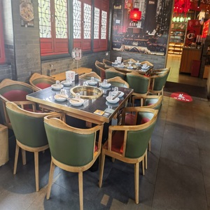 Table à manger de certification CE de <span class=keywords><strong>prix</strong></span> usine chinoise avec la marmite chaude sans fumée intelligente pour Xichuanbuluo - Product Image 2