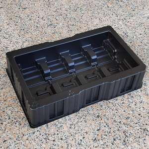 การขึ้นรูปสูญญากาศพลาสติกแบบกําหนดเองถาดพีซีบี Esd แบบคงที่ Thermoforming Ps (abs) ถาดตุ่มพลาสติกสีดํา - Product Image 5