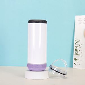 Bouteilles d'eau intelligentes en acier inoxydable avec logo personnalisé, haut-parleur lecteur de musique sans fil, supports vierges pour sublimation, 16oz 3L, autonomie 6-12 heures - Product Image 4